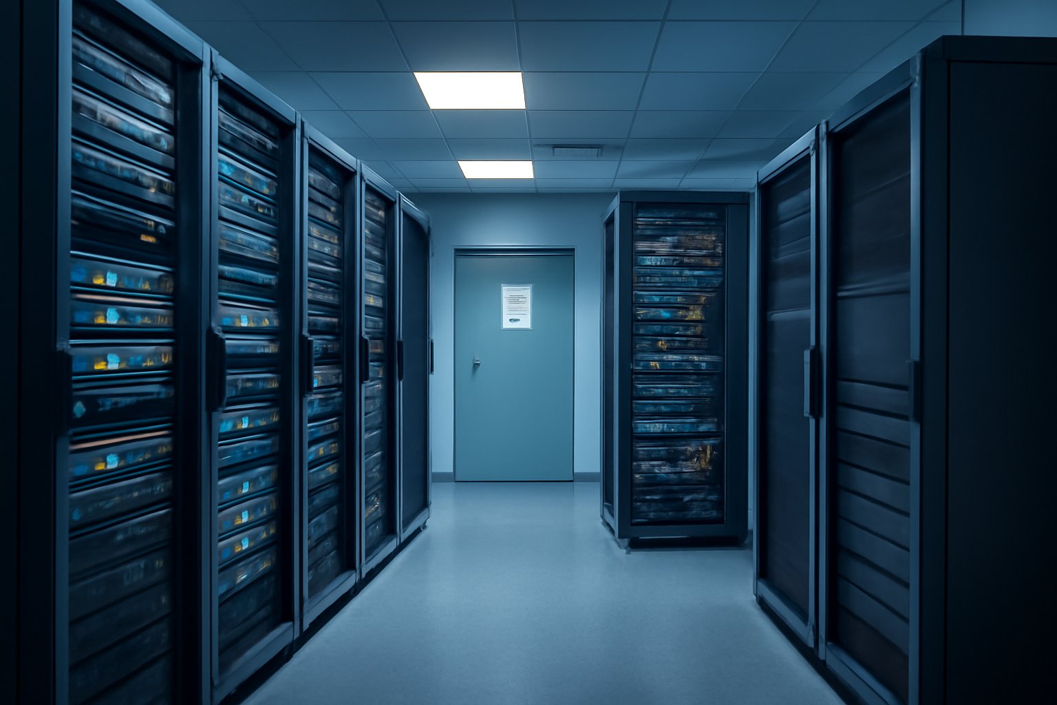 Care home IT infrastructure in a clean server room